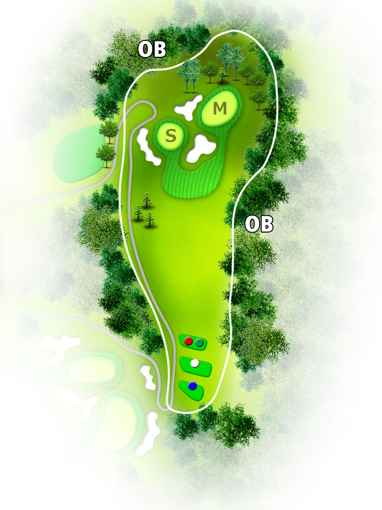 加西カントリークラブ OUT8番ホール コース図