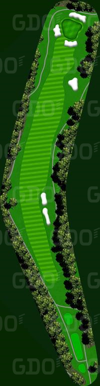 戸塚カントリー倶楽部 東OUT2番ホール コース図