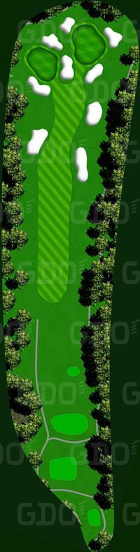 戸塚カントリー倶楽部 西OUT4番ホール コース図