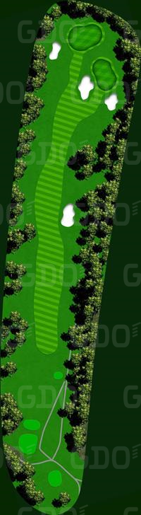 戸塚カントリー倶楽部 西OUT6番ホール コース図