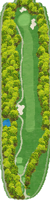 城山ゴルフ倶楽部（兵庫県） OUT1番ホール コース図