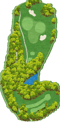 ザ ナショナルカントリー倶楽部 埼玉（旧：廣済堂埼玉ＧＣ） OUT2番ホール コース図