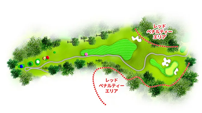 スプリングフィールドゴルフクラブ IN12番ホール コース図