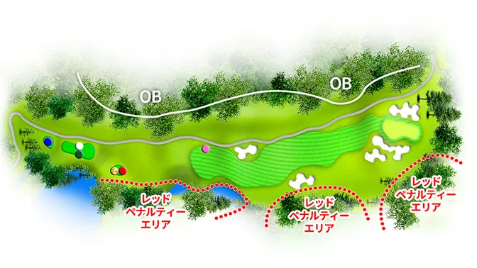 スプリングフィールドゴルフクラブ IN15番ホール コース図