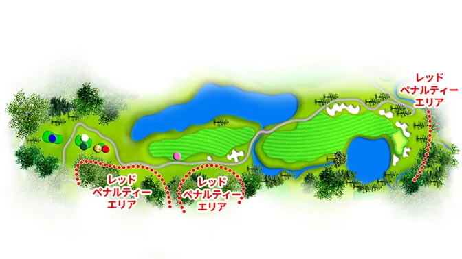 スプリングフィールドゴルフクラブ IN17番ホール コース図