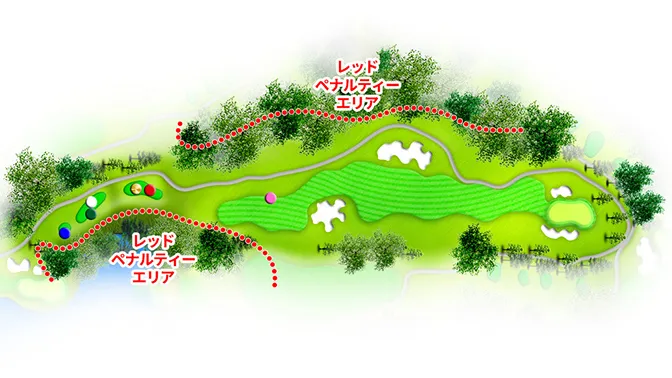 スプリングフィールドゴルフクラブ OUT4番ホール コース図