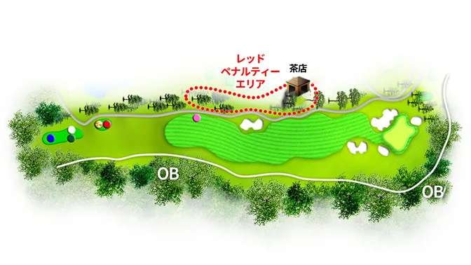 スプリングフィールドゴルフクラブ OUT8番ホール コース図
