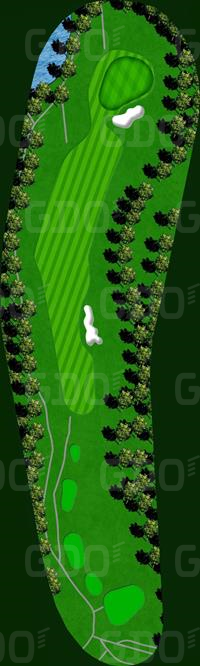 グレートアイランド倶楽部 OUT1番ホール コース図