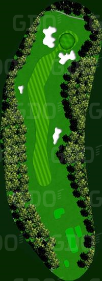三木ゴルフ倶楽部 西2番ホール コース図