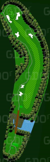 三木ゴルフ倶楽部 西4番ホール コース図