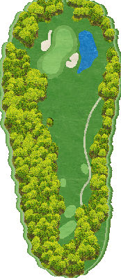 メイプルカントリークラブ OUT5番ホール コース図