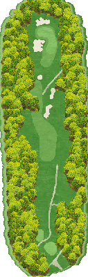 メイプルカントリークラブ OUT6番ホール コース図