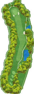 太平洋クラブ益子PGAコース OUT9番ホール コース図