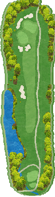 レイクランドカントリークラブ IN2番ホール コース図