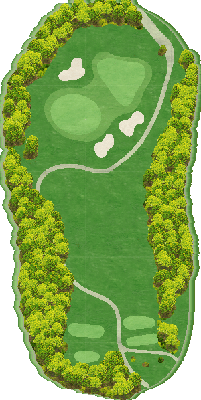 レイクランドカントリークラブ IN6番ホール コース図