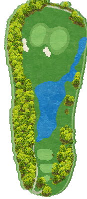 レイクランドカントリークラブ IN8番ホール コース図