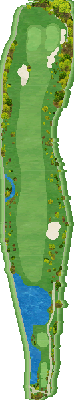 レイク相模カントリークラブ OUT4番ホール コース図