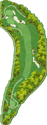 レイク相模カントリークラブ OUT7番ホール コース図