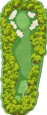 佐賀カントリー倶楽部 OUT4番ホール コース図