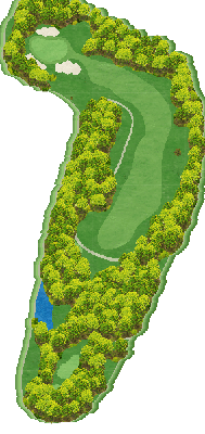 佐賀カントリー倶楽部 OUT8番ホール コース図