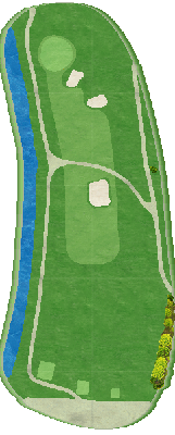 庄内川ゴルフ倶楽部 IN16番ホール コース図
