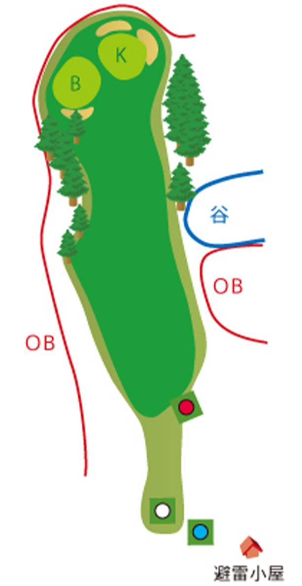川崎国際生田緑地ゴルフ場 IN11番ホール コース図