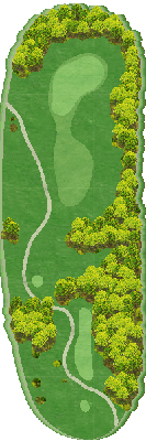 メナードカントリークラブ西濃コース OUT2番ホール コース図