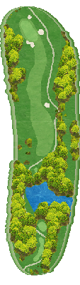 メナードカントリークラブ西濃コース OUT9番ホール コース図