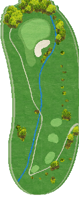 メナードカントリークラブ西濃コース IN13番ホール コース図