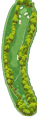 ジャパンＰＧＡゴルフクラブ IN13番ホール コース図