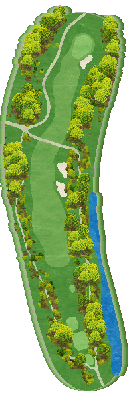 ジャパンＰＧＡゴルフクラブ IN16番ホール コース図
