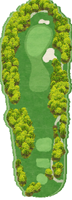 朝霧カントリークラブ OUT3番ホール コース図