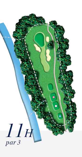 ノーブルウッドゴルフクラブ IN11番ホール コース図