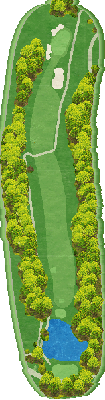 蔵王カントリークラブ OUT9番ホール コース図