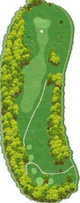 司ロイヤルゴルフクラブ OUT3番ホール コース図