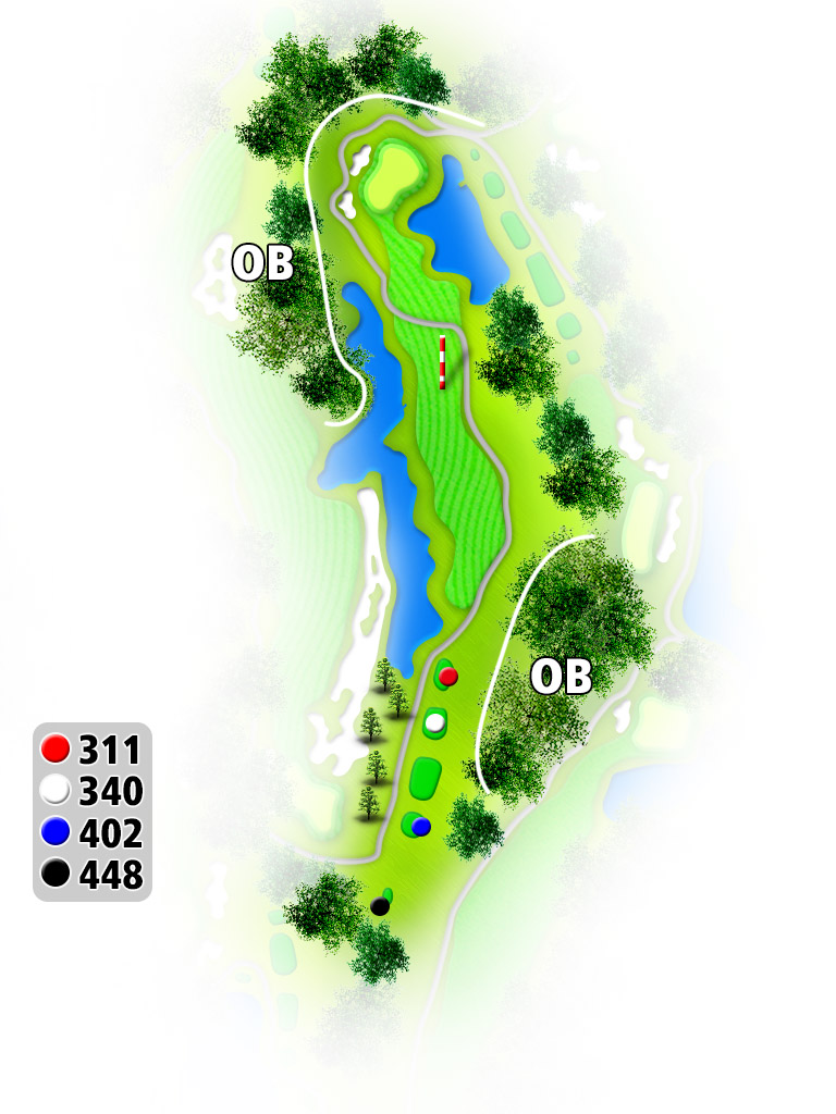 フォレスト芸濃ゴルフクラブ OUT7番ホール コース図