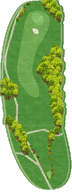 阪南ゴルフクラブ（９Ｈ Ｐａｒ６６） OUT5番ホール コース図