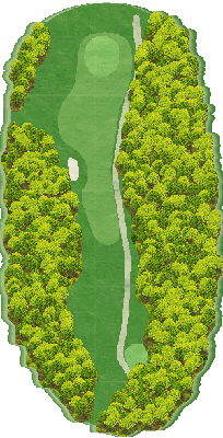 阪南ゴルフクラブ（９Ｈ Ｐａｒ６６） IN2番ホール コース図