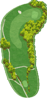 阪南ゴルフクラブ（９Ｈ Ｐａｒ６６） IN5番ホール コース図