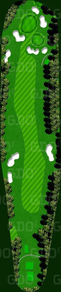 小金井カントリー倶楽部 OUT8番ホール コース図
