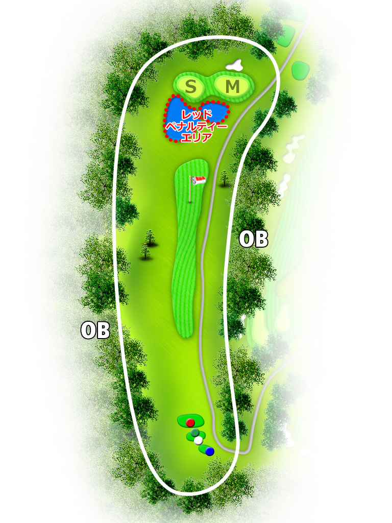 竹原カントリークラブ IN11番ホール コース図
