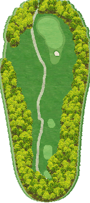 エーヴランドゴルフクラブ OUT3番ホール コース図