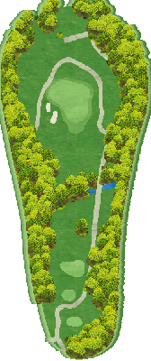 エーヴランドゴルフクラブ OUT8番ホール コース図
