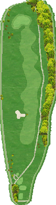 エーヴランドゴルフクラブ IN13番ホール コース図