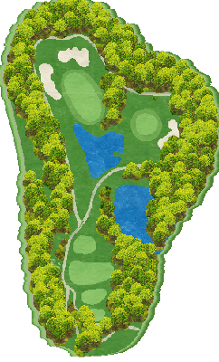 広島紅葉カントリークラブ 丸子コース4番ホール コース図
