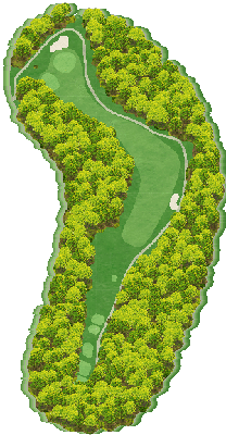 広島紅葉カントリークラブ 三倉コース7番ホール コース図