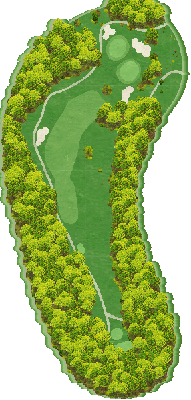 広島紅葉カントリークラブ 三ノ瀬コース3番ホール コース図