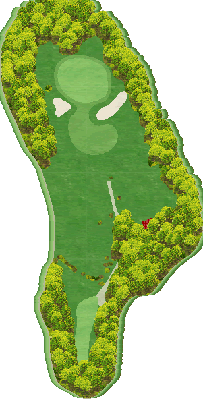 別府扇山ゴルフ倶楽部 OUT5番ホール コース図