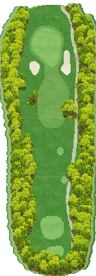 きぬがわ高原カントリークラブ OUT2番ホール コース図