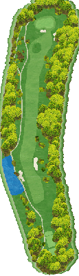美々津カントリークラブ OUT4番ホール コース図
